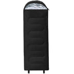 Sac de dormit tip mumie, cu geanta de transport, 220x80cm, 0-15grade, negru