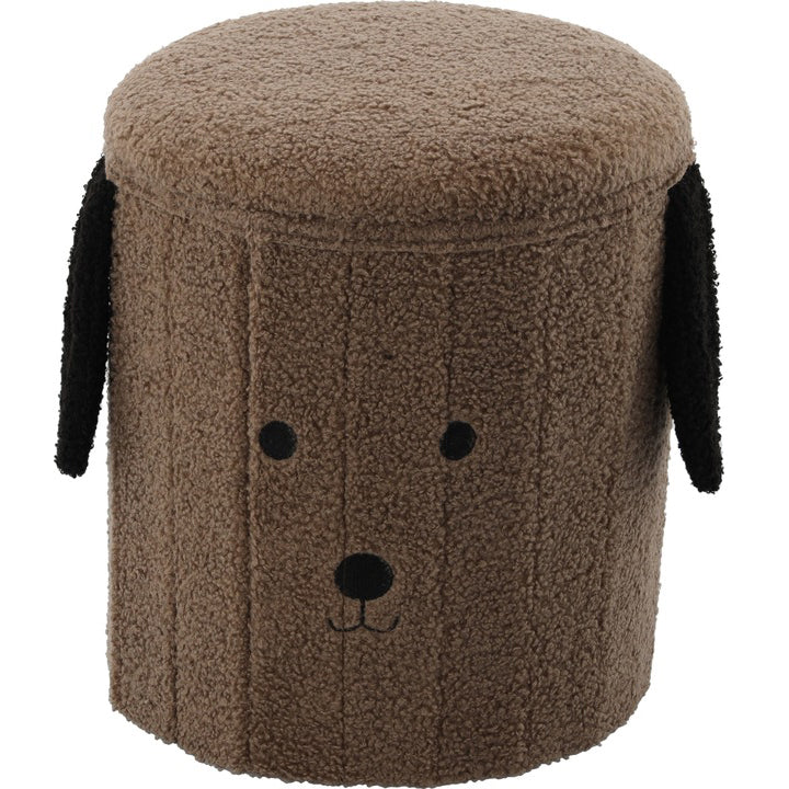 Taburet pentru copii, pliabil cu spatiu depozitare, 80kg, 28×34 cm, maro