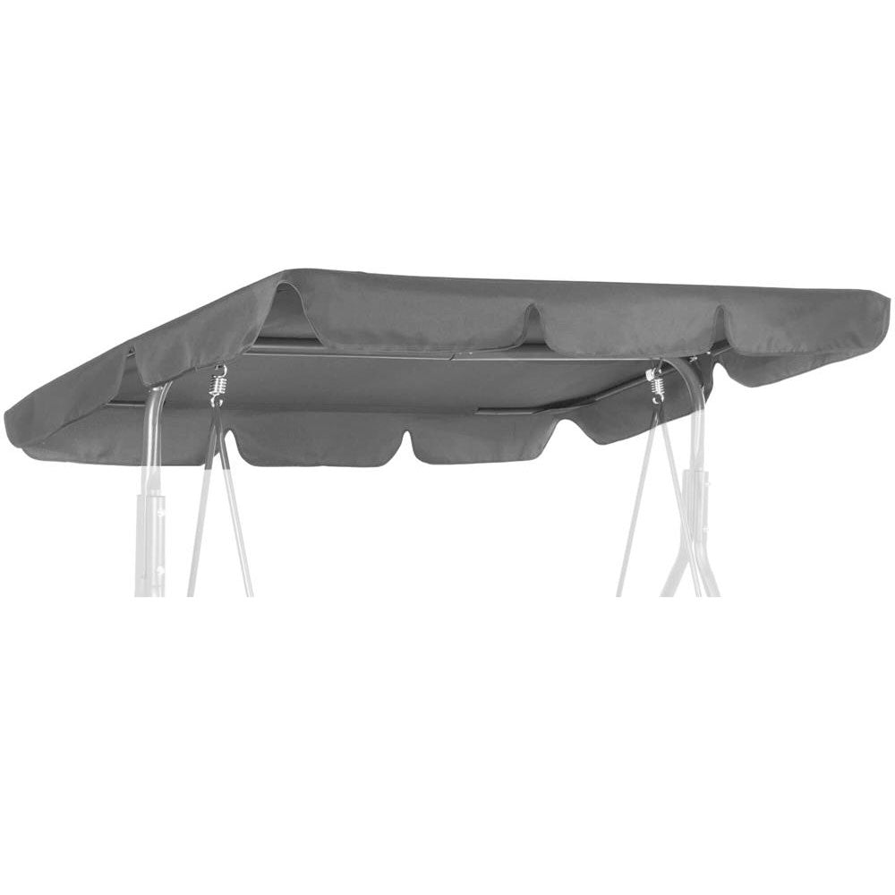 Husa din panza pentru leagan de gradina mare, viziera acoperis, 220x115 cm, gri