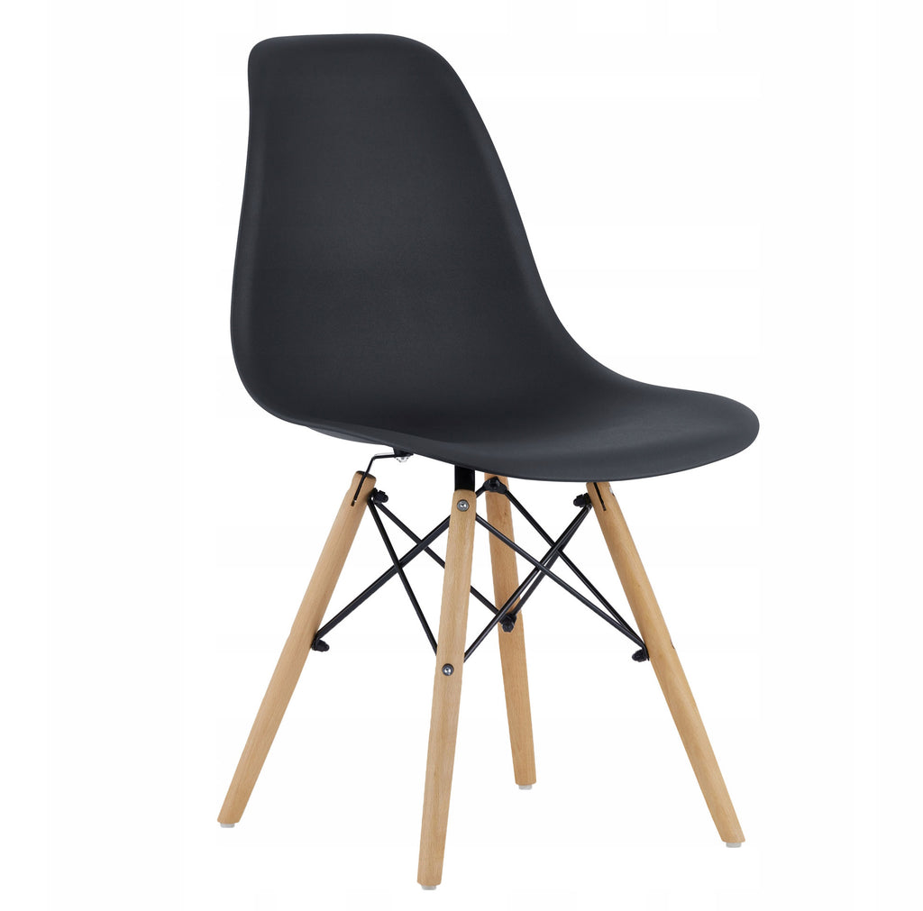 Scaun dining Scandinav pentru bucatarie, 38x42x82cm, negru