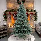 Brad artificial Christmas Deluxe by , Viena Select argintiu, integral 3D, 230cm