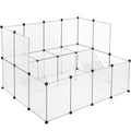 SONGMICS Tarc pentru animale mici rozatoare, din plastic, modulara DIY, 143x108x92cm, alb