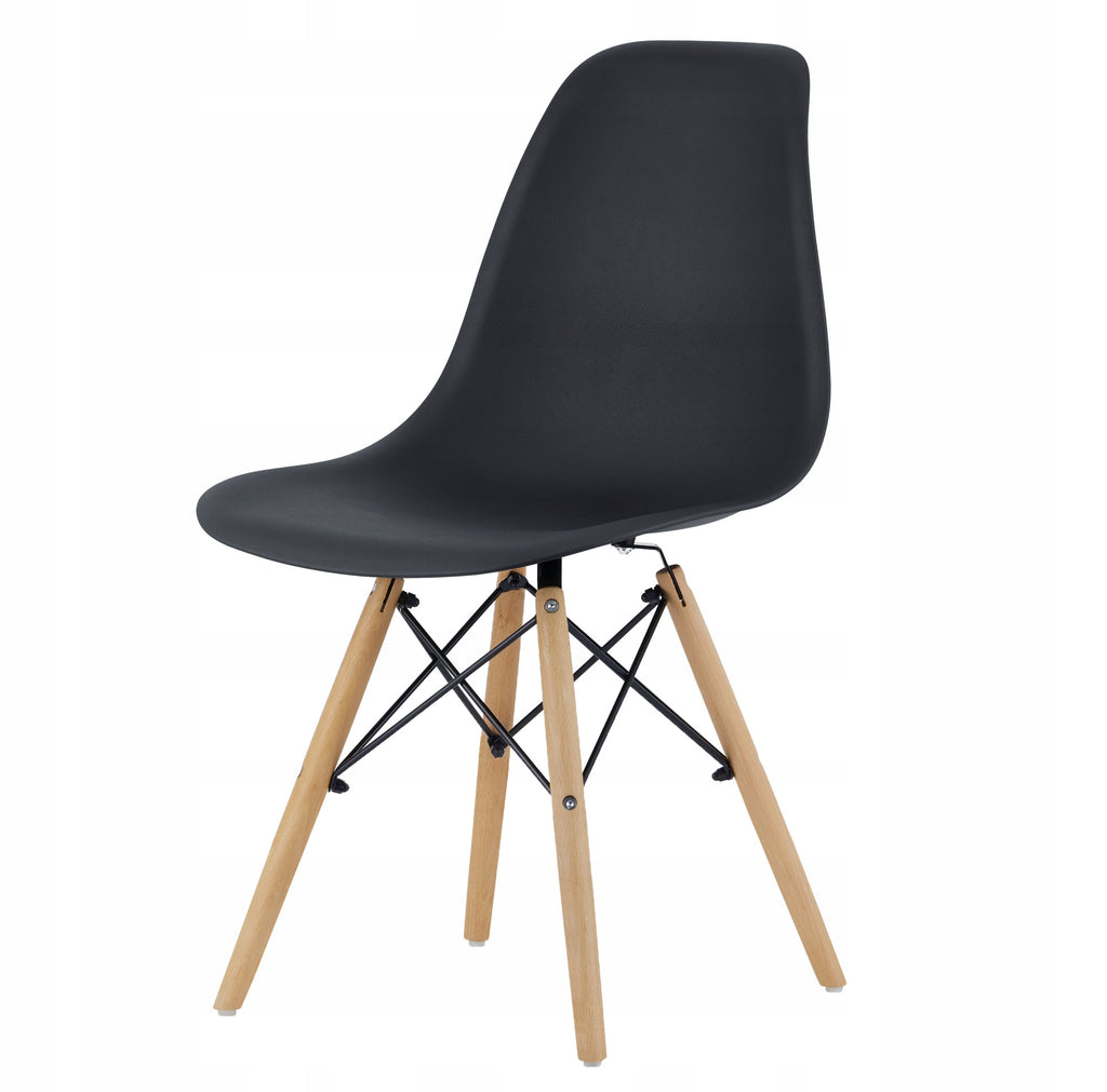 Scaun dining Scandinav pentru bucatarie, 38x42x82cm, negru