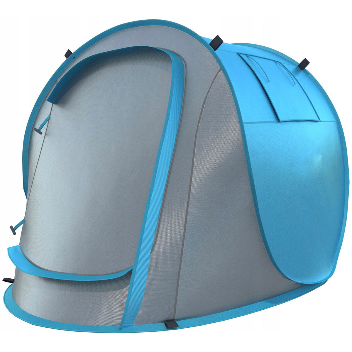 Cort plaja si picnic , protectie UV, 210x130x90 cm, albastru gri