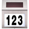 Lampa solara LED afisare numar de casa, inox, kit montare inclus, 20x18x3 cm