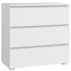 Comoda cu 3 sertare NEO 80, 80x40x80 cm, finisaj alb mat