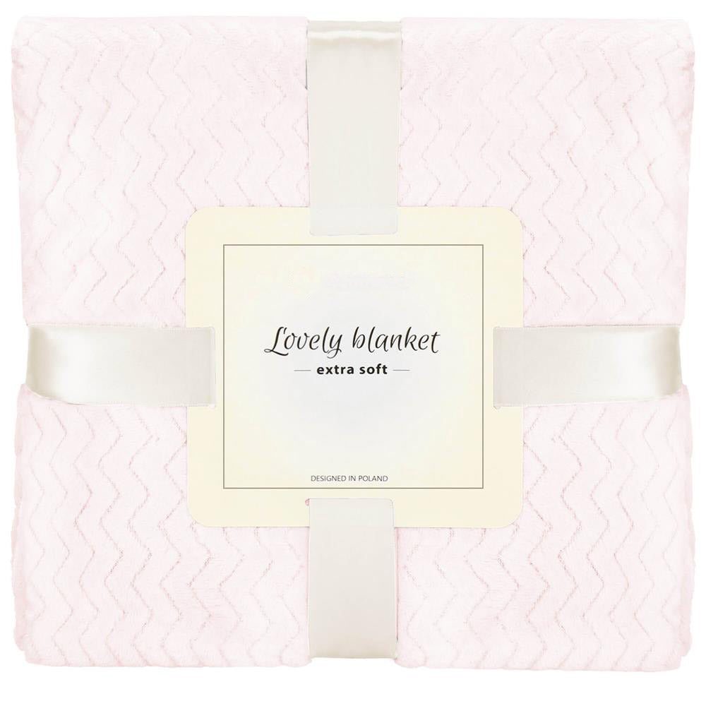 Patura pufoasa pentru 2 persoane, 2 fete, model in relief, 160x200cm, roz deschis