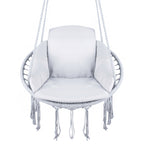 Scaun rotund  tip leagan suspendat cu perna Confort casa sau gradina, gri