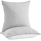 SONGMICS Set de 2 perne reversibile cu 2 fete pentru iarna sau vara, 80x80 cm, umplutura 1200 g, alb