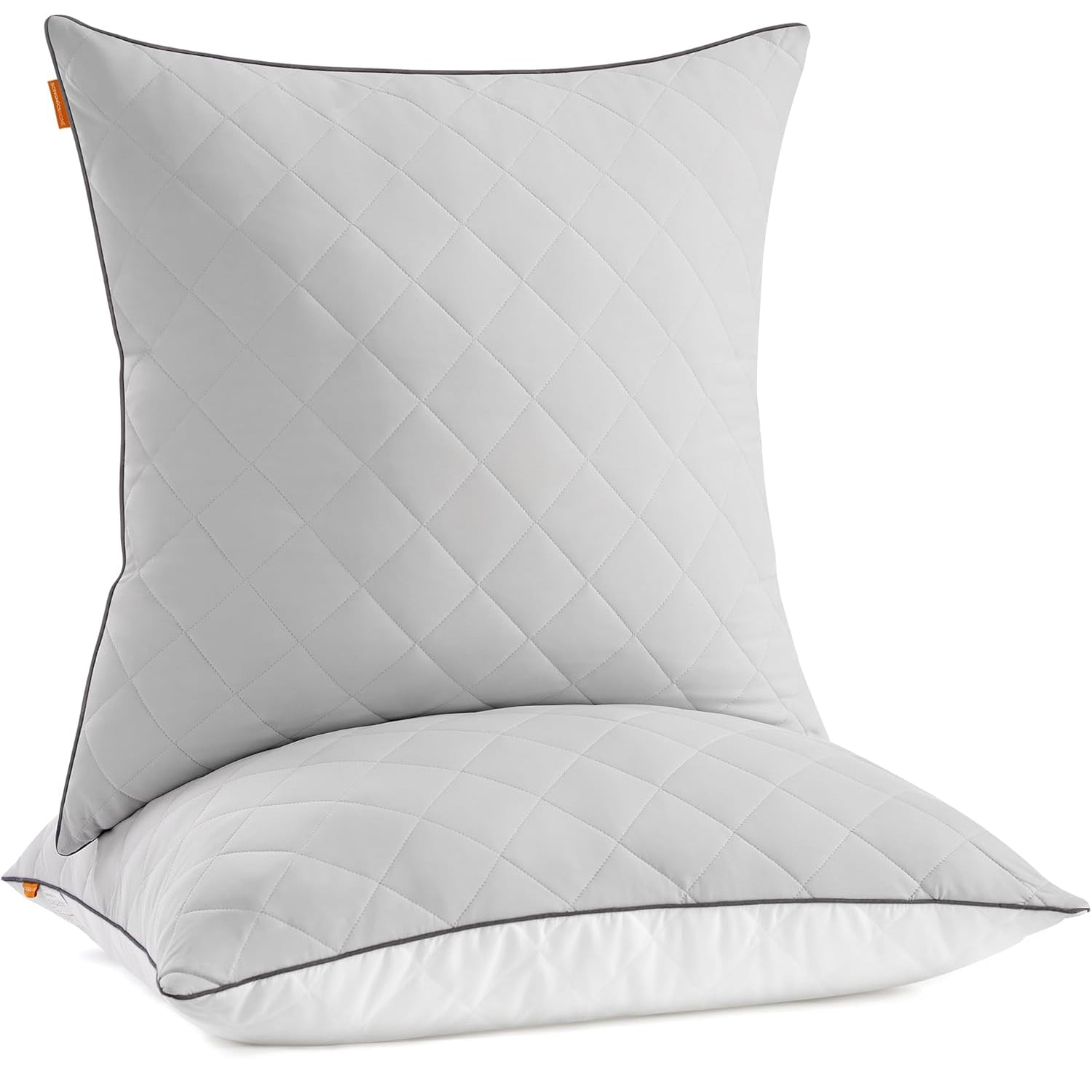 SONGMICS Set de 2 perne reversibile cu 2 fete pentru iarna sau vara, 80x80 cm, umplutura 1200 g, alb