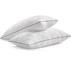 SONGMICS Set de 2 perne reversibile cu 2 fete pentru iarna sau vara, 40x80 cm, umplutura 650 g, alb