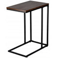 Masuta de cafea, cu cadru de otel, stil industrial, 30x48x59 cm, maro rustic