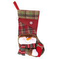 Decoratiune Craciun, soseta pentru cadouri cu om de zapada, 42cm, rosu