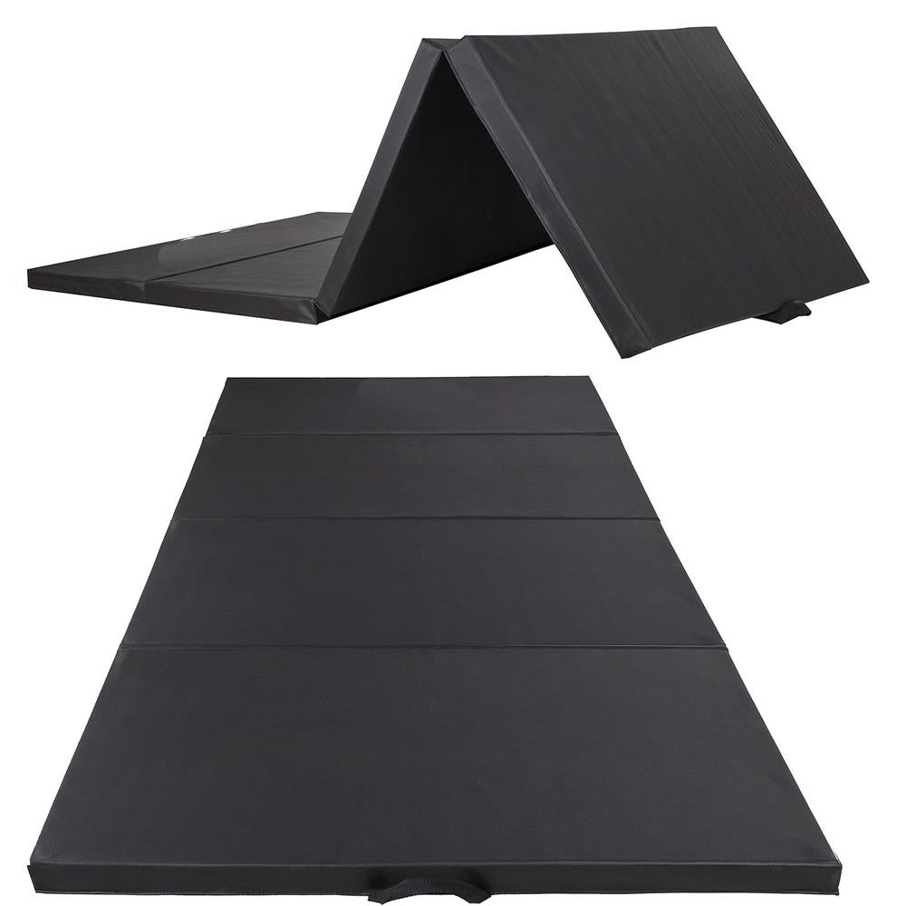 Saltea fitness groasa, dimensiune XXL, pentru antrenamente gimnastica, 240x120x5 cm, negru