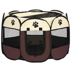 Tarc pliabil pentru animale de companie, diametru 81cm, bej maro