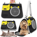 Geanta pentru transport animale mici, pentru caine si pisica, pliabila, 24x40x24 cm, negru