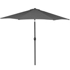Umbrela terasa gradina, cu manivela si inclinare, GU200, diametru 300cm, gri antracit