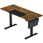 SONGMICS Birou cu reglaj electric pe inaltime, memorie cu 4 inaltimi, 60x140x(72-120)cm, maro rustic