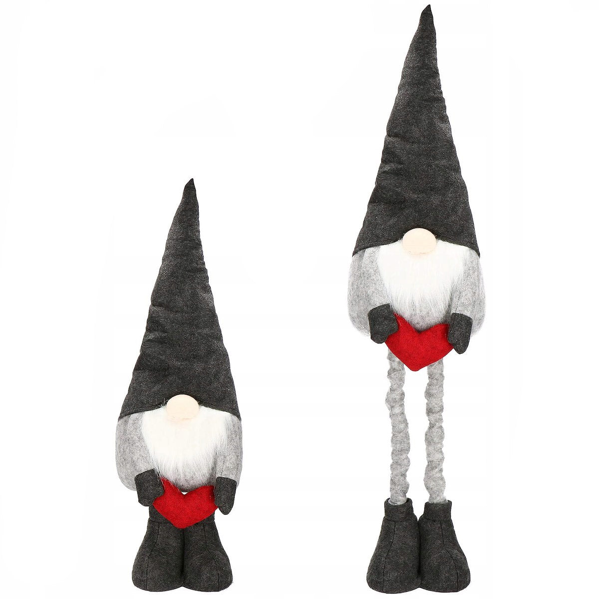 Figurina Craciun, Spiridus, picioare telescopice, inaltime extensibila 63-93cm