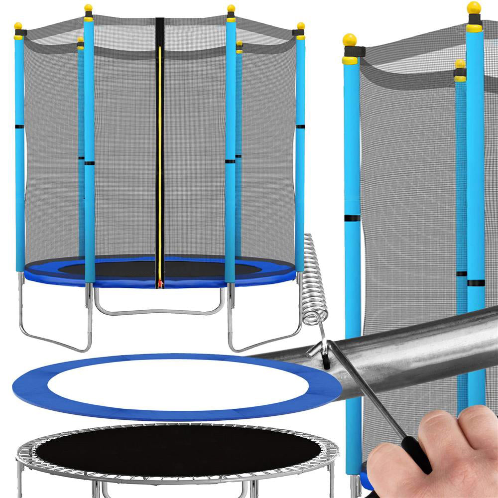 Trambulina Blue, cu plasa de protectie exterioara, 140 cm