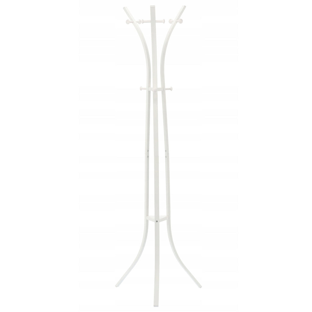 Cuier hol metalic 170 cm, design minimalist, alb