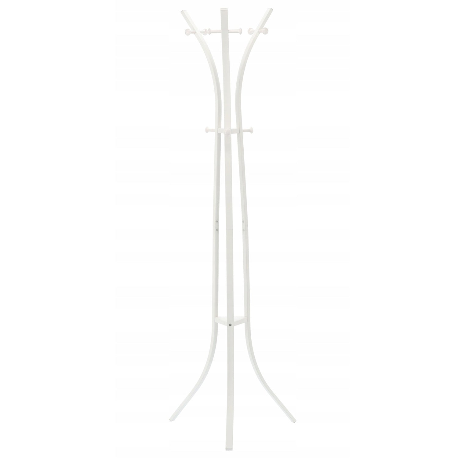 Cuier hol metalic 170 cm, design minimalist, alb