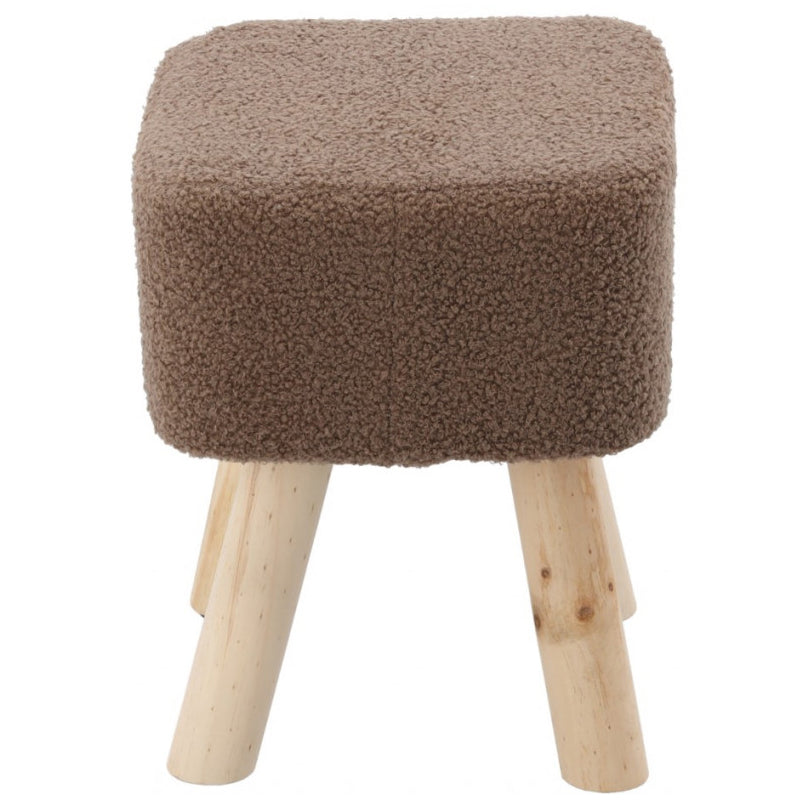 Taburet pentru copii, patrat, 26x26x34cm, maxim 50kg, maro