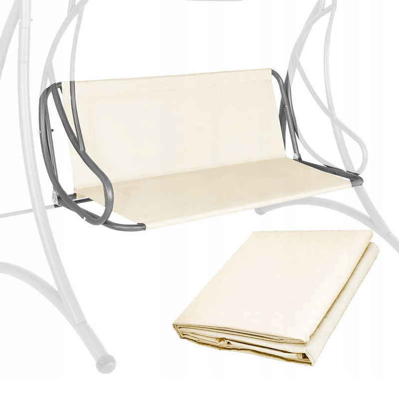 Husa din panza pentru leagan de gradina mare, sezut si spatar, 130x100cm, bej