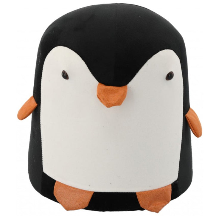 Taburet pentru copii, 28x25cm, maxim 50kg, model pinguin negru