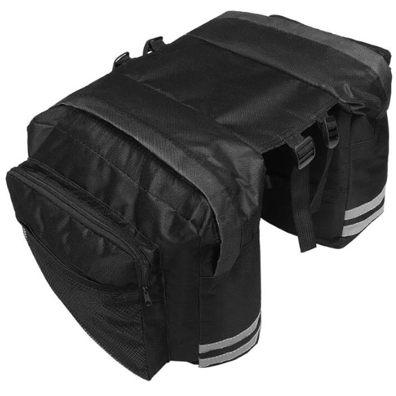 Geanta bicicleta spate 34x12x32 cm, 20L, poliester impermeabil, prindere pe portbagaj, negru