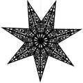 Stea decorativa 3D din hartie si pasla ajurata, 50cm, neagra