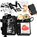 Kit de supravietuire turistic multifunctional camping, vanatoare, pescuit, 19 piese