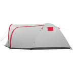 Cort plaja sau camping, impemeabil, cu terasa, 4 locuri, 200x350x135cm, gri