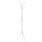 Cuier hol metalic 178 cm, 12 carlige, design minimalist, alb