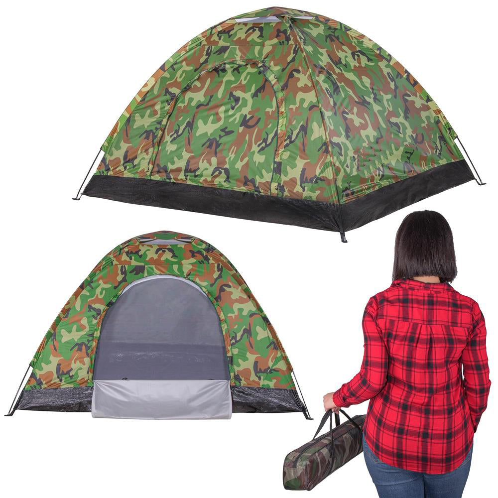 Cort plaja sau camping, impemeabil, cu protectie UV, 2 locuri, 200x150x110cm, camuflaj