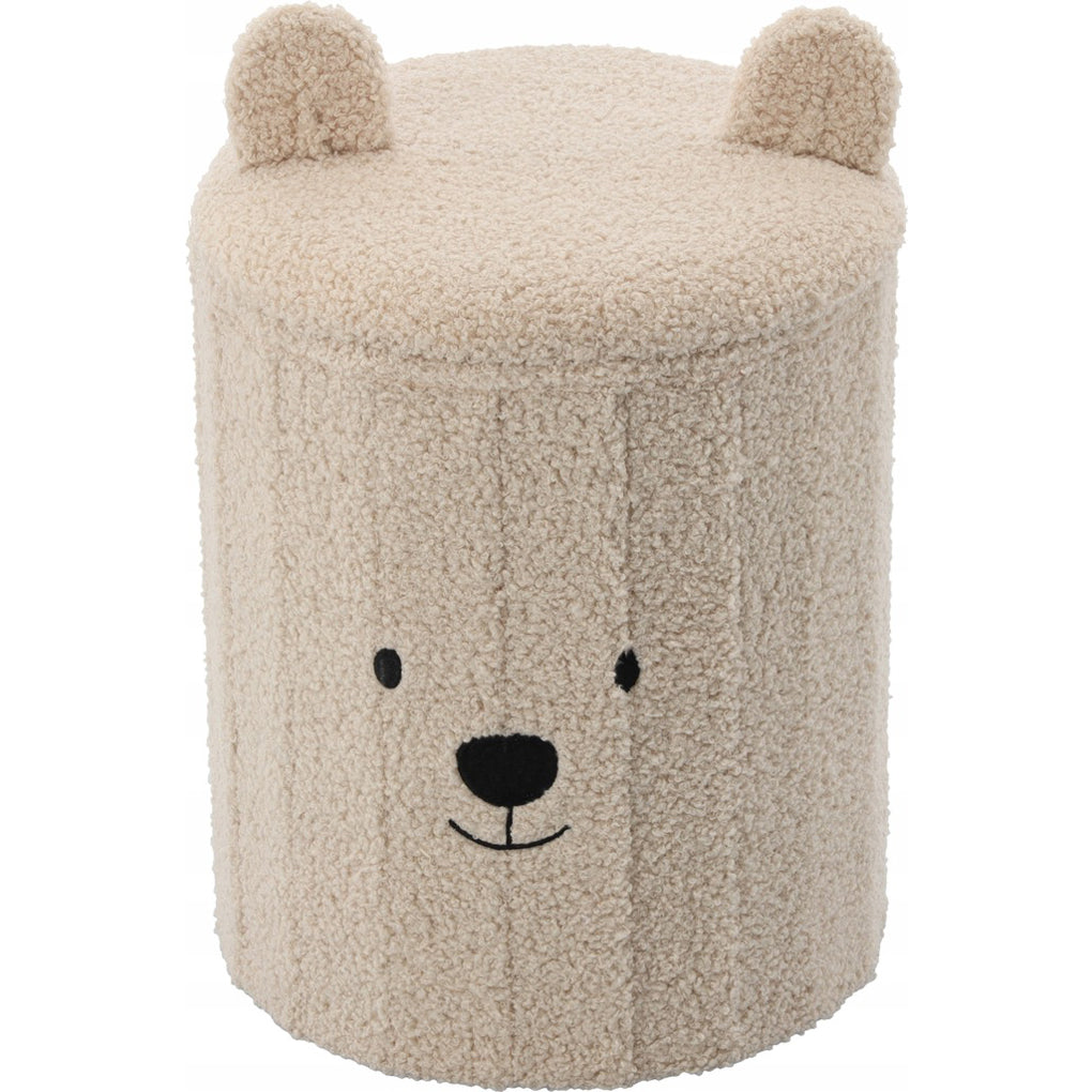 Taburet pentru copii, pliabil cu spatiu depozitare, 80kg, 28×34 cm, bej