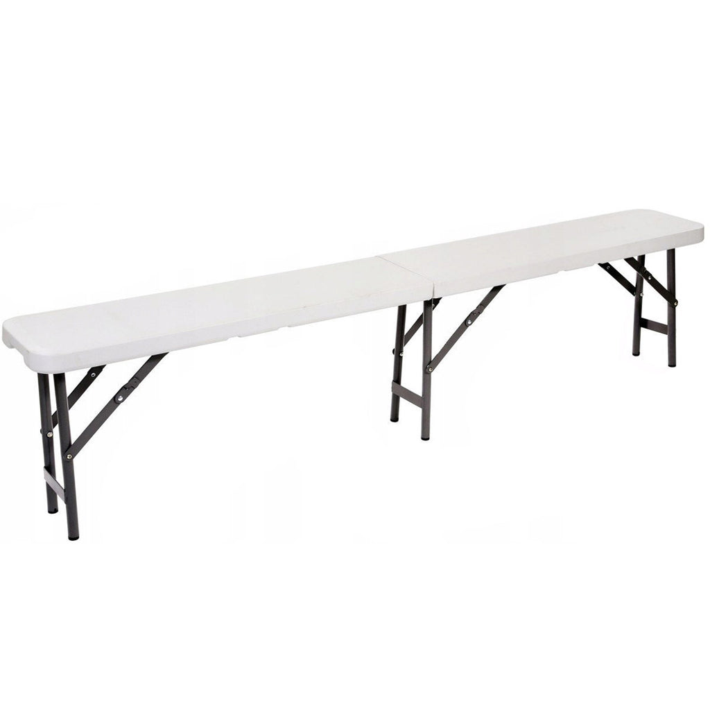 Set masa cu 2 banci pliabile tip valiza pentru gradina, camping, terase, 180x72x75cm