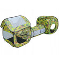 Loc de joaca 3 in 1 pentru copii,multifunctional, casuta, tunel si cort, 230x70x85cm, culoare camuflaj