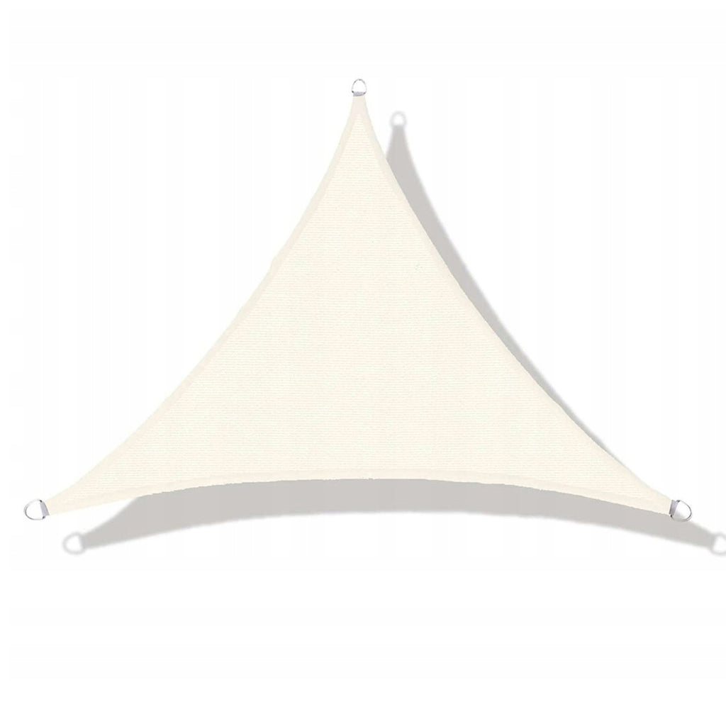 Prelata solara triunghiulara 400x400x400 cm, impermeabila, protectie UV, poliester 180g/mp, bej