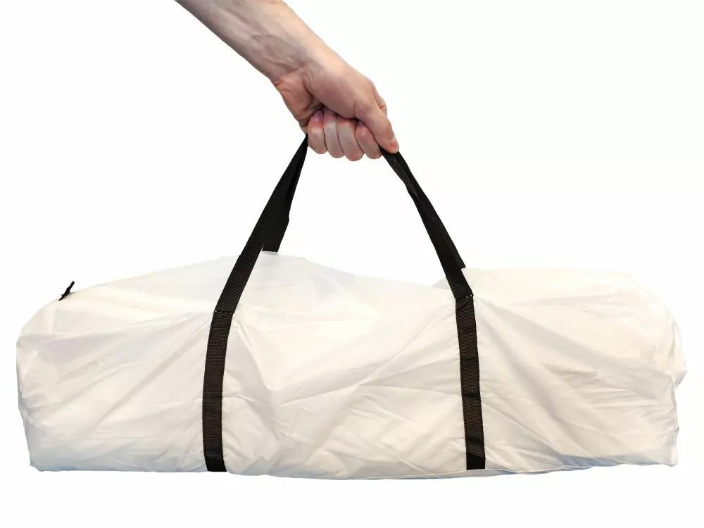 Pavilion gradina 350x350x230 cm, structura fibra de sticla, acoperis poliester impermeabil, verde cu alb