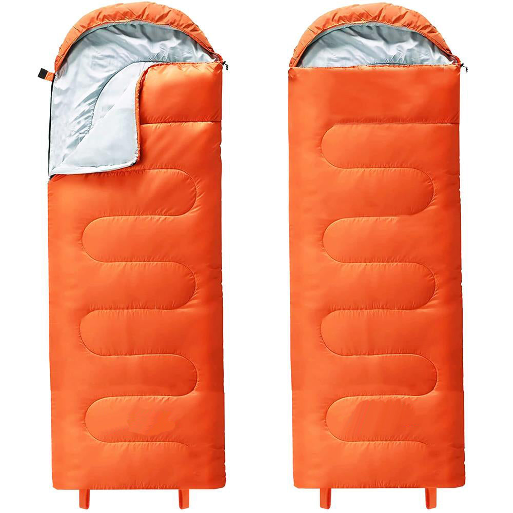 Sac de dormit tip mumie, cu geanta de transport, 175x73cm, 8-20grade, portocaliu