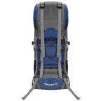 Rucsac tactic militar pentru drumetie, cu husa de ploaie, 90 litri, 25 kg, 74x32x20 cm, gri albastru