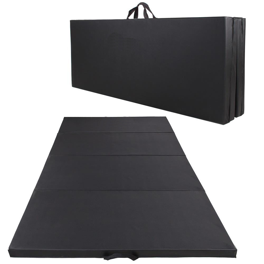 Saltea fitness groasa, dimensiune XXL, pentru antrenamente gimnastica, 240x120x5 cm, negru
