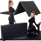 Saltea fitness groasa, dimensiune XXL, pentru antrenamente gimnastica, 240x120x5 cm, negru