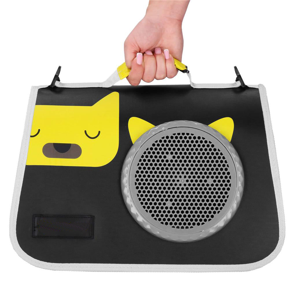 Geanta pentru transport animale mici, pentru caine si pisica, pliabila, 24x40x24 cm, negru