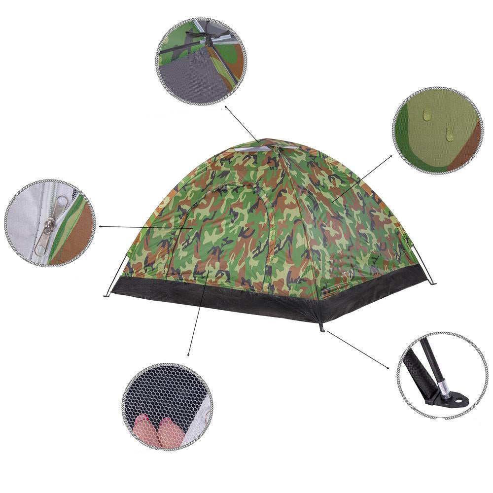 Cort plaja sau camping, impemeabil, cu protectie UV, 2 locuri, 200x150x110cm, camuflaj