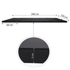 Saltea fitness groasa, dimensiune XXL, pentru antrenamente gimnastica, 240x120x5 cm, negru