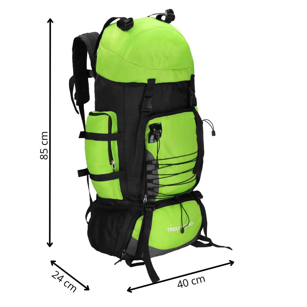 Rucsac tactic militar pentru drumetie, cu husa de ploaie, 90 litri, 25 kg, 85x38x26 cm, verde negru