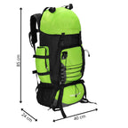 Rucsac tactic militar pentru drumetie, cu husa de ploaie, 90 litri, 25 kg, 85x38x26 cm, verde negru