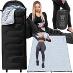Sac de dormit tip mumie, cu geanta de transport, 220x80cm, 0-15grade, negru
